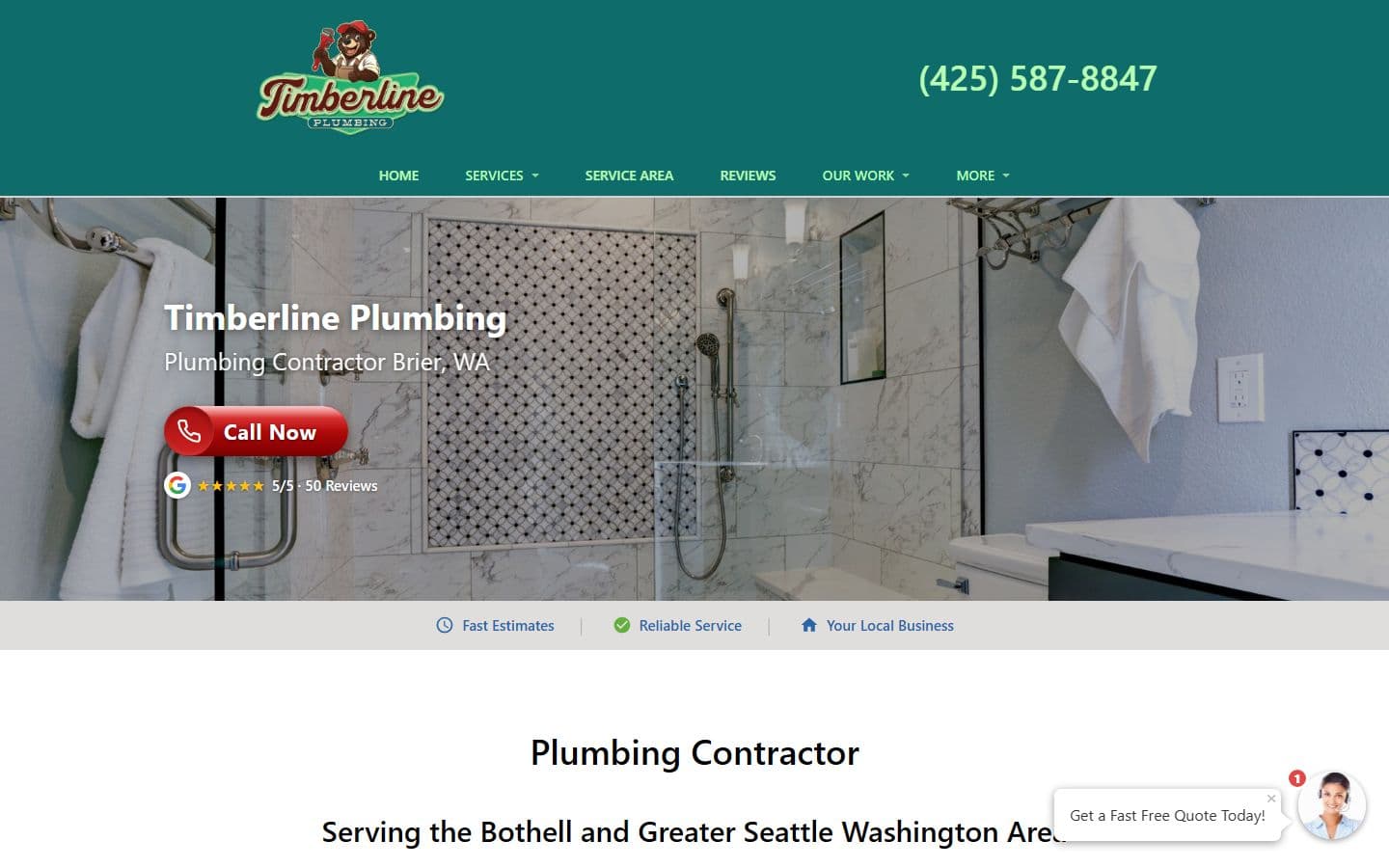 First screen of seattles-plumbing.com captured by Fervani