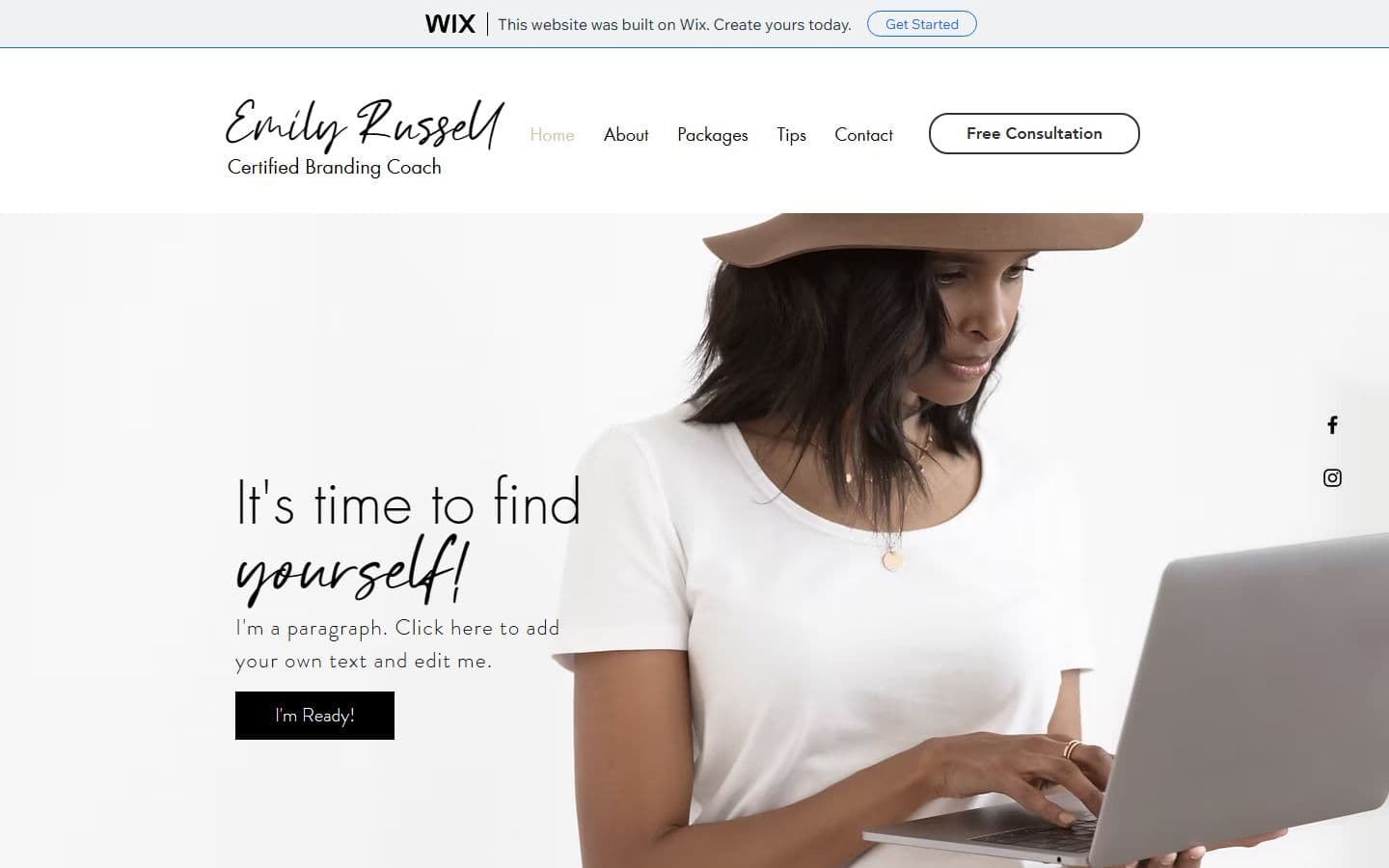 First screen of thinkcreatebuildyo.wixsite.com captured by Fervani